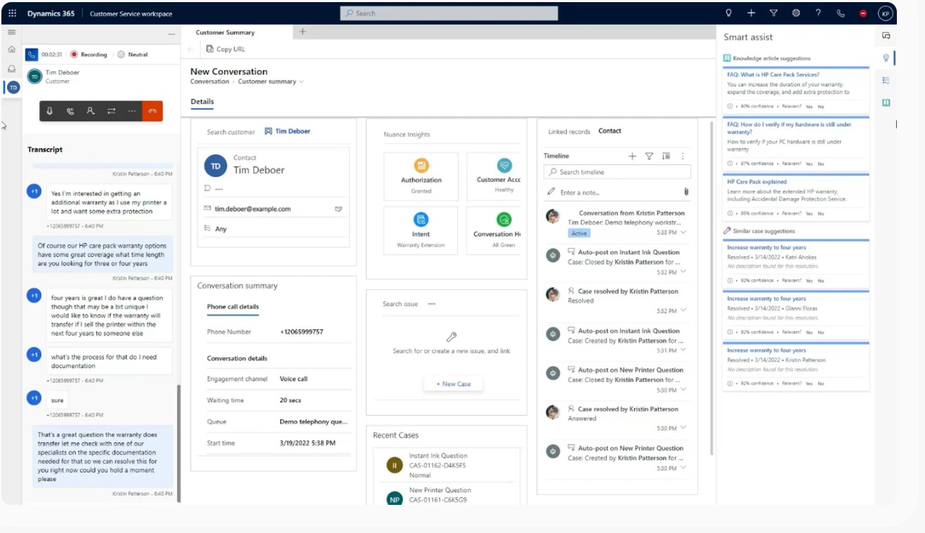 How AI Works in Microsoft Dynamics 365 Contact Center